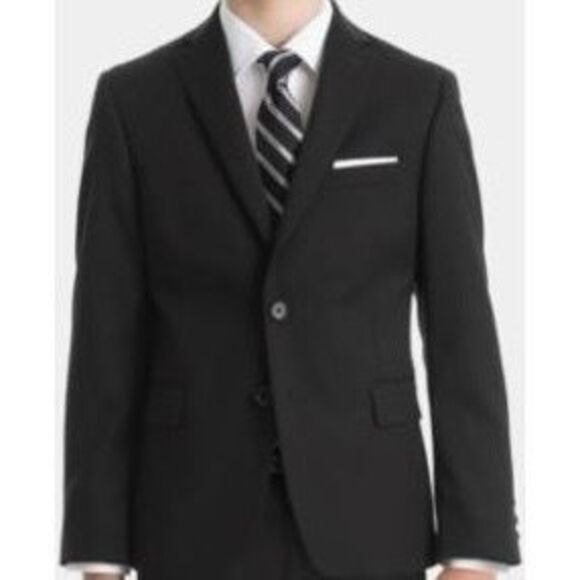Lauren Ralph Lauren Big Boys Wool Suit Jacket - Black Size 8R Just the Jacket - Picture 1 of 3